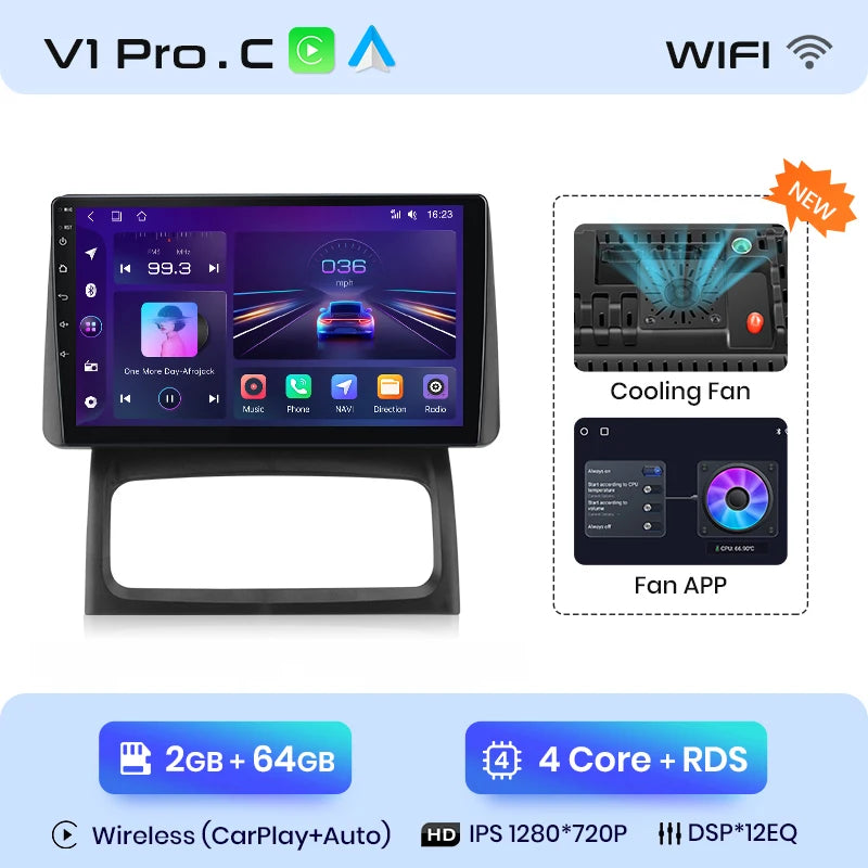 Junsun V1 Plus AI Voice Wireless Android Auto Radio for Renault Clio Campus 2009 Carplay 4G Car Multimedia GPS 2 din autoradio