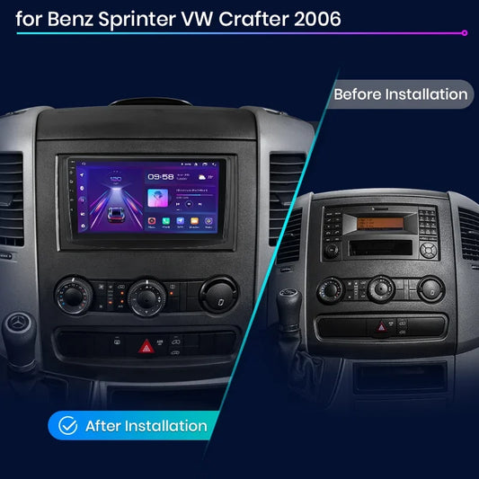 Junsun Wireless CarPlay Android Autoradio für Mercedes-Benz Sprinter VW Crafter 2006 Auto Intelligente Systeme RDS BT WiFi 2 Din 