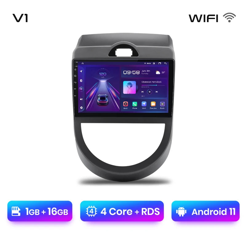 Junsun V1 AI Voice Wireless CarPlay Android Auto Radio For Kia Soul AM 2008-2011 4G Car Multimedia GPS 2din autoradio - Junsun Official Store