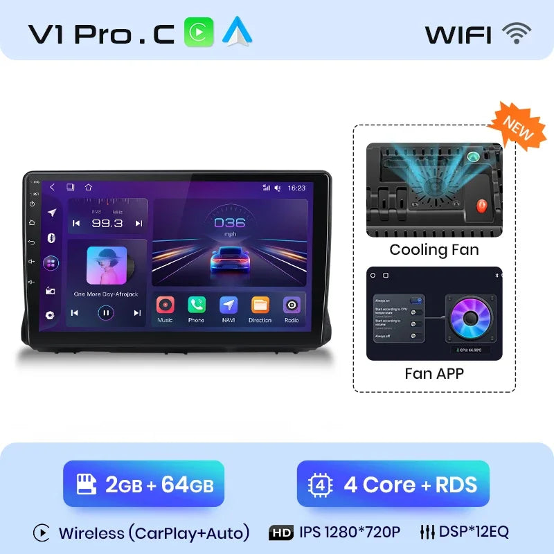 Junsun Wireless CarPlay Android Auto Radio For Renault Sandero 2021 Car Intelligent Systems RDS BT WiFi 2 din - Junsun Official Store