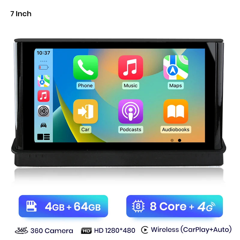 Junsun 10.25 inch Wireless CarPlay Car Radio Multimedia For Audi A3 2013-2018 2015 2016 4G Andorid Auto Navigation Player