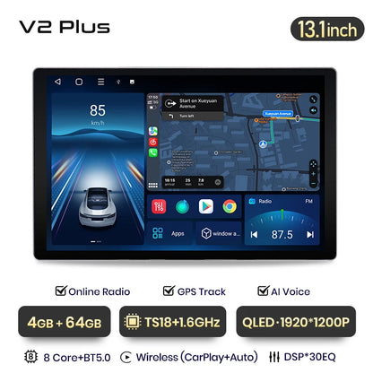Junsun V3 Plus 2K Android 13 Wireless CarPlay Android Auto Car Intelligent Systems For Volvo S80 1998 - 2006 7870 Autoradio