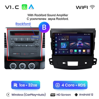 Junsun V1pro 2 din Android Auto Radio For Mitsubishi Outlander xl 2 2005-2011 Citroen C-Crosser Carplay Car Multimedia autoradio