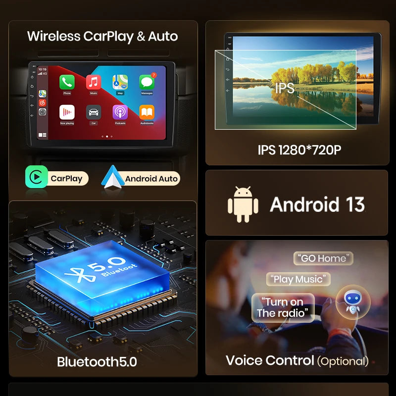 Junsun CarPlay inalámbrico Android Auto Radio para Hyundai i30 2017 2018 Sistemas inteligentes para coche RDS BT WiFi 2 DIN 