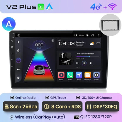Junsun Wireless CarPlay Android Auto Car Radio Multimedia For VW Passat B5 B6 2004-2010  GPS Intelligent Systems Smart Autoradio