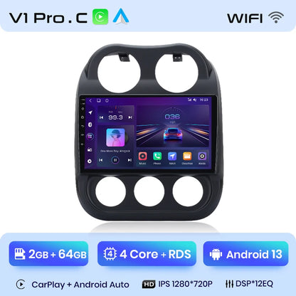 Junsun Car Radio For JEEP Compass Patriot 2010 - 2016 wireless CarPlay Android Auto car intelligent systems No 2 din 2din DVD