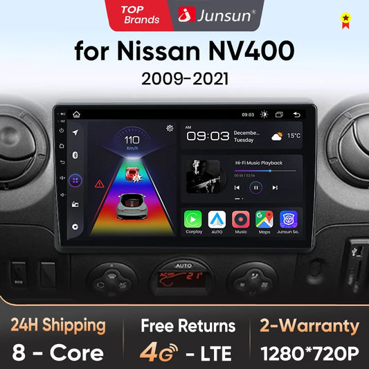 Junsun V1pro 2 Din Android Autoradio Für Renault Master Für Nissan NV400 Für Opel Movano 2 2009-2021 Auto Multimedia Autoradio 