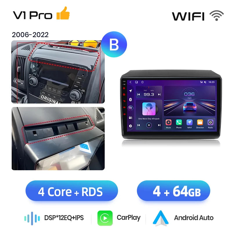 Junsun AI 4G LTE Wireless CarPlay Android Auto Car Radio For Hyundai I20 2014-2019 GPS Navi RDS FM