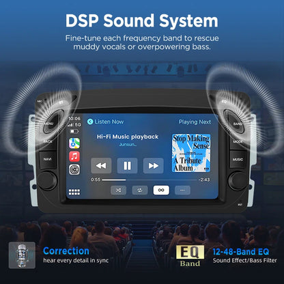 Junsun Wireless CarPlay Car Radio For Mercedes Benz Vito CLK W209 W210 W639 W203 1998-2006 Android Multimedia
