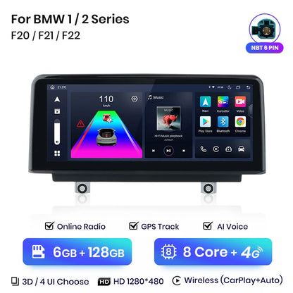Junsun Wireless CarPlay Andorid Auto Car Radio For BMW Series 1 2 3 4 F20 F21 F22 F30 F31 F32 F33 F34 F36 GPS 4G WiFi Multimedia