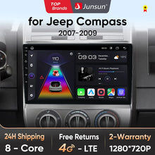 Junsun V1 AI Voice Wireless CarPlay Android Auto Radio For Jeep Compass 2007-2009 4G Car Multimedia GPS 2din autoradio