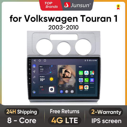 Junsun AI Voice 2 din Android Auto Radio For Volkswagen Touran 1 2003 - 2010  Carplay 4G Car Multimedia GPS 2din autoradio