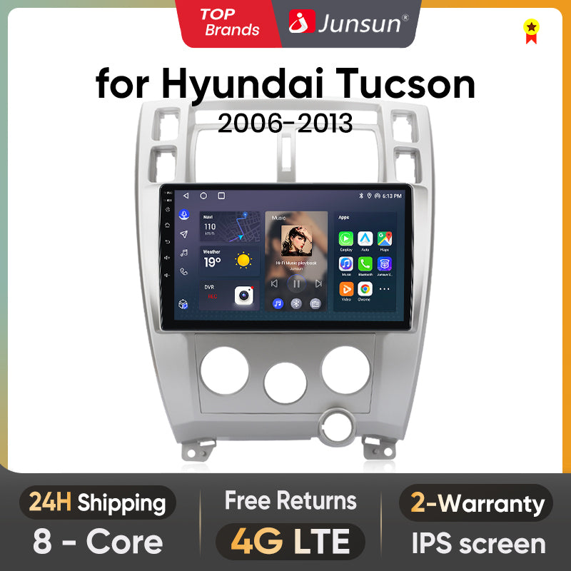 Junsun AI Voice 2 din Android Auto Radio For Hyundai Tucson 2006 - 2013 Carplay 4G Car Multimedia GPS 2din autoradio