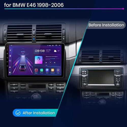 Junsun AI voice 4G LTE wireless CarPlay Android Auto Radio For BMW E46 M3 318/320/325/330/335 1998-2006 Car Intelligent Systems Multimedia player Stereo RDS BT 2 din autoradio GPS Navi screen - Junsun Official Store