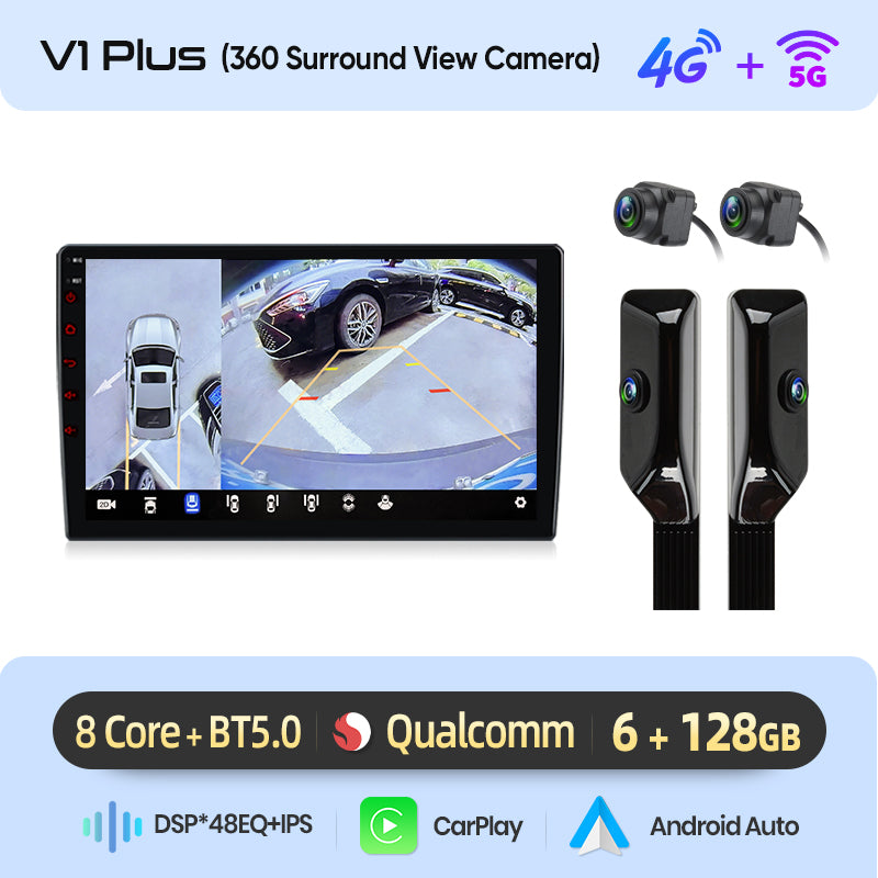Junsun AI voice 4G LTE bezprzewodowy CarPlay Android Auto Radio dla Toyoty Yaris 2005 - 2012 Inteligentny system multimedialny Odbiornik stereo RDS BT 2 din autoradio GPS Navi ekran
