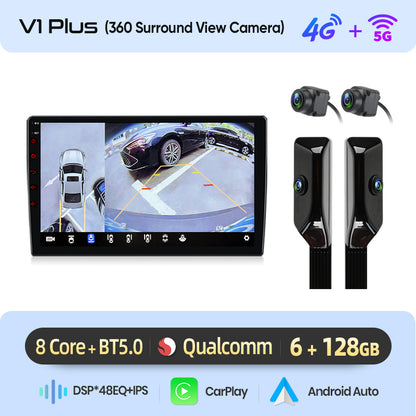 Junsun AI voice 4G LTE wireless CarPlay Android Auto Radio For Toyota Yaris 2005 - 2012 Car Intelligent Systems Multimedia player Stereo RDS BT 2 din autoradio GPS Navi screen
