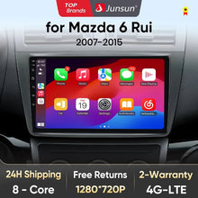 Junsun AI voice 4G LTE wireless CarPlay Android Auto Radio For Mazda 6 GH 2007 - 2012 Car Intelligent Systems Multimedia player Stereo RDS BT 2 din autoradio GPS Navi screen