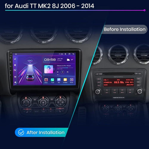 Junsun AI voice 4G LTE wireless CarPlay Android Auto Radio For Audi TT MK2 8J 2006 2007 2008 2009 2010 2011 2012 2013 2014 Car Intelligent Systems Multimedia player Stereo RDS BT 2 din autoradio GPS Navi screen - Junsun Official Store