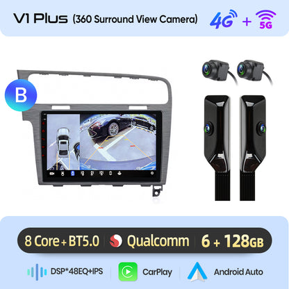 Junsun AI voice 4G LTE wireless CarPlay Android Auto Radio For VW Golf 7 2013-2017 Car Intelligent Systems Multimedia player Stereo RDS BT 2 din autoradio GPS Navi screen