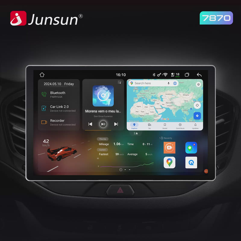 Junsun V3 Plus 2K Android 13 Wireless CarPlay Android Auto Car Intelligent Systems for Audi A3 8P 2003 - 2013 7870 Autoradio
